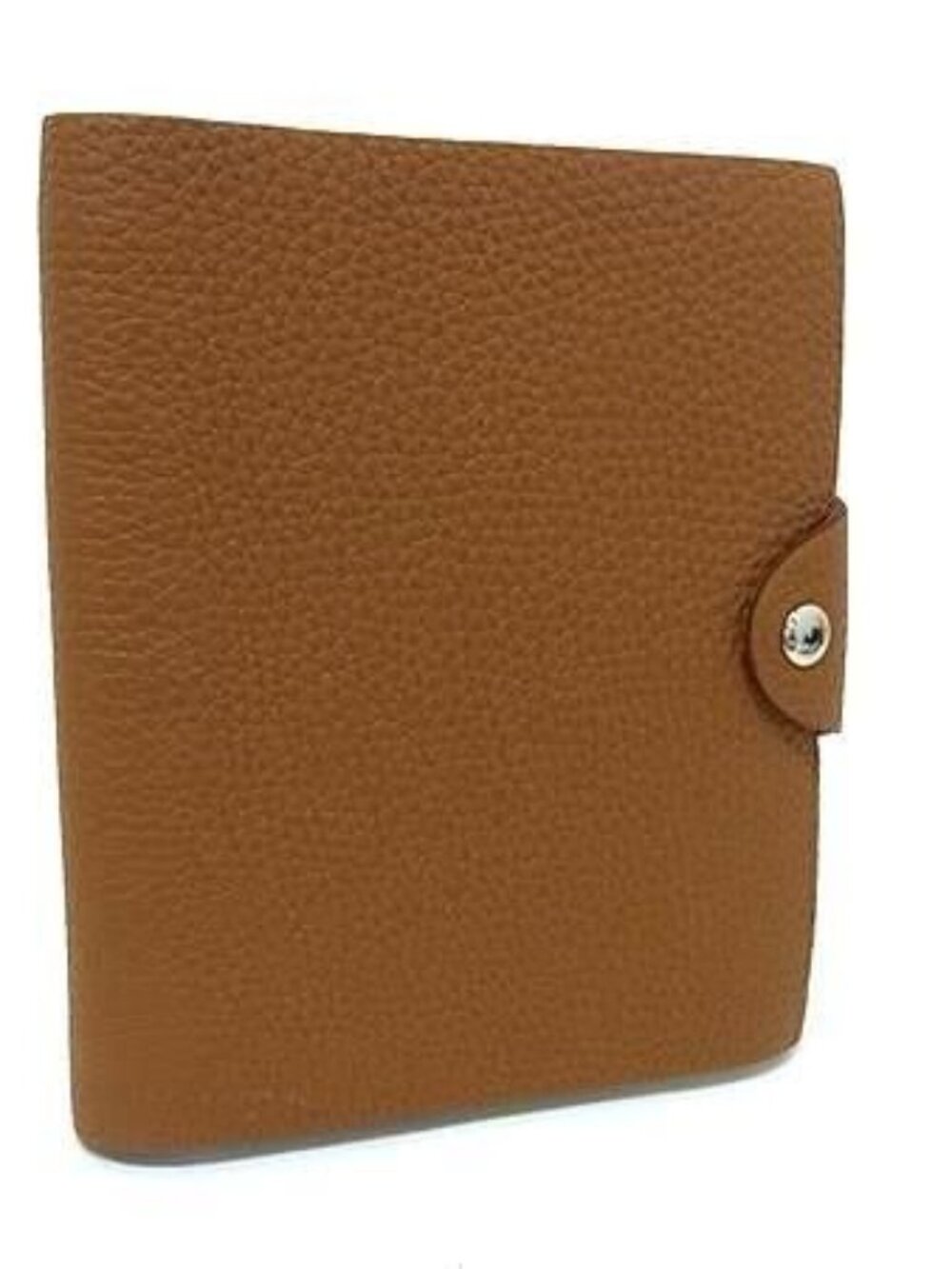 Hermes Notebook Cover Ulysse PM Brown Togo Stationery Silver Shoulder Bag